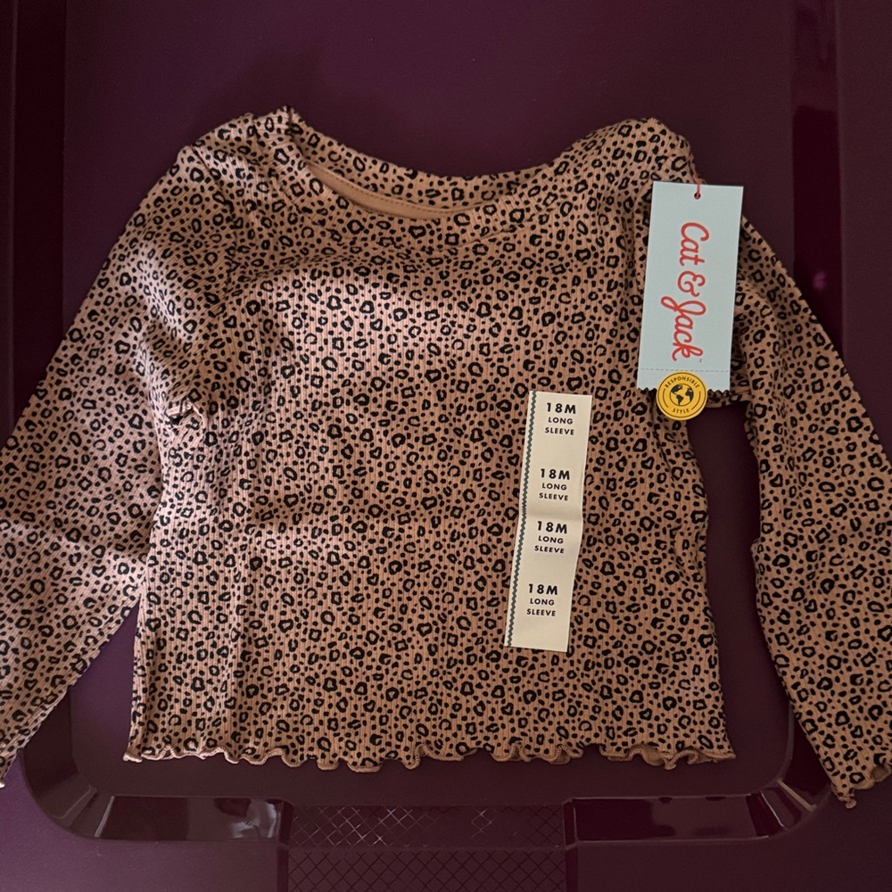 Cat & Jack Floral Long Sleeve Baby Top
